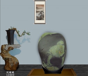 天然奇石 长江石 画面石 图案石 人物石 观赏石 精品石 小品水冲