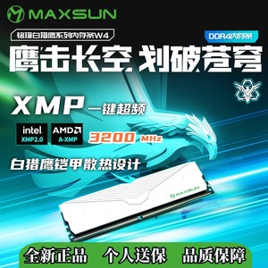 MAXSUN/铭瑄 MS-8G马甲条白猎鹰DDR4 2666 3200 台式机电脑内存条