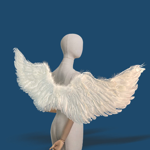 天使翅膀白色羽毛燕形儿童成人表演新娘花童装扮道具恶魔万圣节