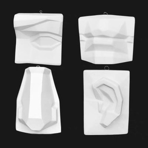 包邮石膏五官切面整套4个眼鼻嘴耳朵美术素描静物包换石膏几何