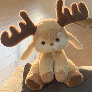 日本代购小麋鹿玩偶公仔毛绒娃娃送女朋友陪睡床上抱生日礼物玩具