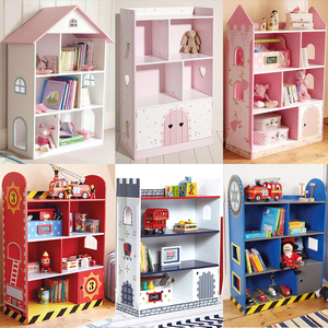 儿童卡通书架家用落地书柜公主房子置物架卧室客厅玩具储物收纳柜