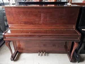 二手钢琴国货之光施特劳斯钢琴少见棕色Strauss UP-122 88键配琴