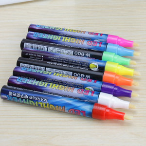 荧光板专用荧光笔6mm POP笔 8色记号笔玻璃板笔 电子荧光笔水性笔