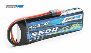 V2新款COBRA 3S 11.1V 5600MAH 60C 模型车锂电池 T插 XT60 TRX