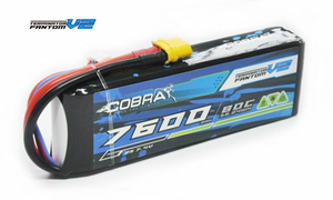 COBRA 2S 7.4V 7600MAH 80C 竞赛锂电池 侧出线T插XT60 TRX EC5