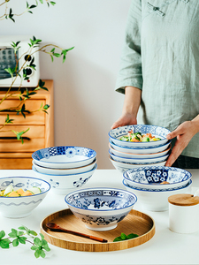日式面碗家用餐具汤碗拌面碗大号斗笠碗面条碗和风面碗泡面碗大碗