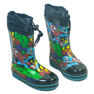 2023冬款儿童雨鞋男童加绒水鞋卡通防水雨靴中筒水靴宝宝胶鞋套鞋