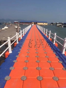 水上浮筒安全护栏水上平台浮动游艇码头钓鱼平台浮动码头栏杆