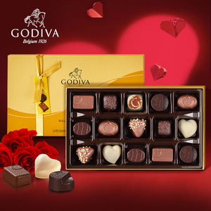 比利时进口歌帝梵金装巧克力礼盒装GODIVA黑巧送520礼物女友老婆
