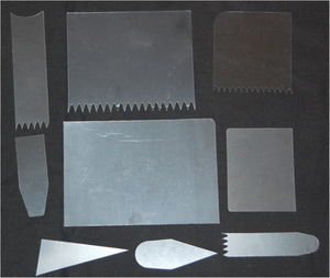 烘焙工具9件套塑料透明软刮板半圆 梯形 三角锯齿形芭比刮刀刮片
