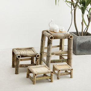 竹椅子竹凳子纯手工家用天然老式竹编织复古成人儿童小方凳舞蹈椅