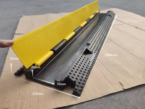 PVC盖板小一线优质橡胶护线槽过车室内室外抗压减速带线槽软耐用