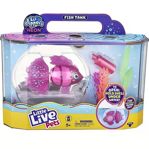 出口美国Little Live游泳电动仿金鱼带鱼缸儿童洗澡戏水玩具女孩