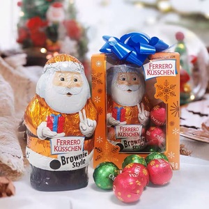 正品进口瑞士莲圣诞小熊倒数日历牛奶软心巧克力球混合口味冰山