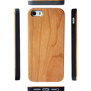 厂批苹果5代/iPhone5s木质+平面TPU手机壳原木壳适用se竹木保护套