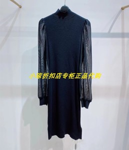 专柜正品 伊华欧秀/EVAOUXIU 2022冬针织连衣裙25WZQ1623 1389