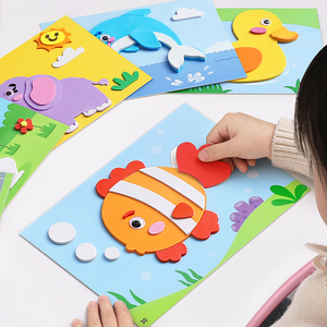 儿童画画本涂色书卡片单张颜色填充绘画套装幼儿园绘本3-6岁宝宝