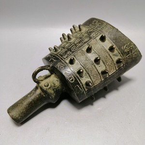 收藏铜器做旧收藏古玩纯铜摆件 青铜编钟摆件