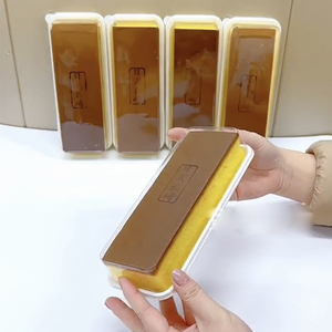 日式长崎蛋糕蛋糕块包装盒古早蜂蜜蛋糕长方形切块一次性打包盒