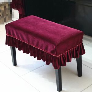 单双人升降椅子垫简约现代高端加厚丝绒钢琴凳全罩欧式琴凳防尘套