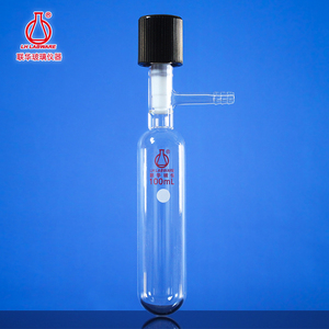 筒形管状溶剂储存瓶真空阀schlenk反应管5102550100250350LH-20