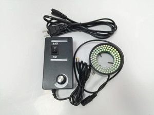 12V内径35-50MM96颗单筒视频显微镜LED环形灯可调灯工业视觉光源