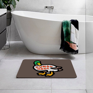 HUMANMADE 北极熊老虎鸭子硅藻泥地毯浴室吸水防滑垫软垫速干脚垫