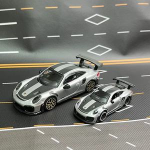 保时捷911GT2RS跑车 2018款合金汽车模型仿真汽车模型减震车摆件