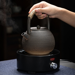煮茶器家用养生壶粗陶电陶炉泡茶专用日式复古煮茶壶煮茶炉烧水壶