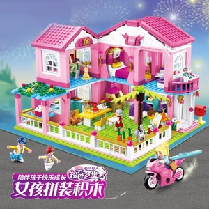 积木女孩子系列益智拼装玩具冰雪奇缘公主城堡别墅儿童2024新款