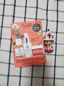 现货包邮 Kiehls科颜氏集焕白美白精华蔓越莓籽面膜金盏花水套装