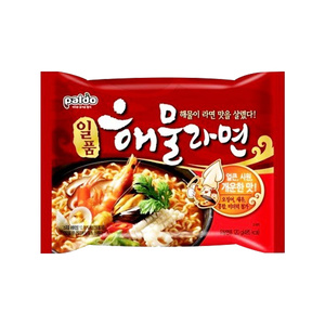 韩国进口食品八道一品御膳海鲜味拉面120g速食方便面泡面汤面