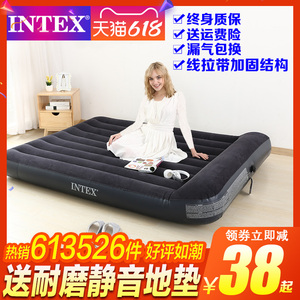 INTEX充气床垫双人家用折叠床 气垫床单人加大简易便携加厚充气床