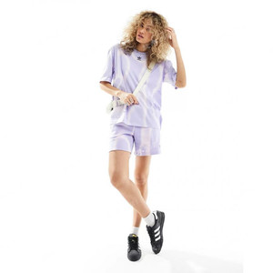 Adidas/阿迪达斯女子紫色晕染运动短裤英国代购正品2024夏休闲裤