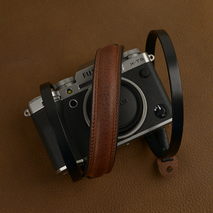 VR原创牛皮适用于索尼富士徕卡微单数码相机真皮相机肩带背带挂绳