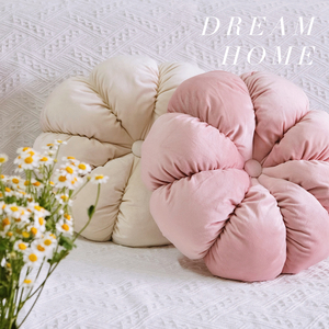 南瓜花朵圆形花瓣抱枕套法式奶油风轻奢靠垫客厅沙发卧室床头睡觉