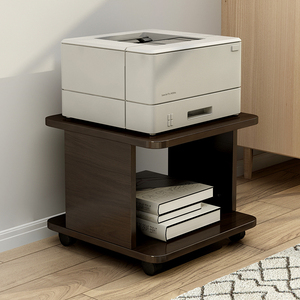 简约现代办公室放打印机置物架落地桌下架子移动复印件传真机支架