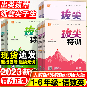 2024新版小学拔尖特训一年级二年级三四五六年级语文数学英语下册人教版全套小学生同步训练练习册北师苏教版译林版课时作业本上册