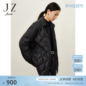 商场同款JZ玖姿绗缝气质衬衫羽绒服女装冬季新款外套JWCD03307