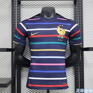 Nike耐克2024法国国家队赛前短袖训练服球员版10号姆巴佩足球球衣
