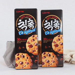 韩国原装进口食品乐天巧克力曲奇甜饼干90g早餐代餐办公室小零食