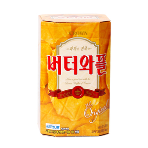 韩国新款煎饼进口食品 克丽安奶酪薄脆饼干135g黄油瓦夫香脆薄饼
