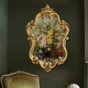 法式复古装饰画玄关宫廷人物风景花卉走廊欧式美式壁炉轻奢壁挂画