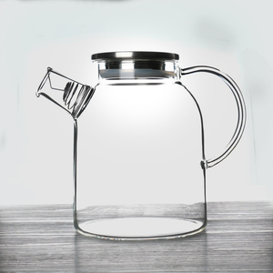 大容量加厚冷水壶透明带盖果汁杯耐热过滤玻璃凉水壶牛奶杯豆浆壶