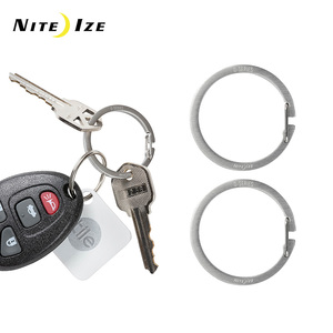 奈爱NiteIze防丢O系列窄口弹簧门钥匙圈不锈钢钥匙扣环圈圆形扣环