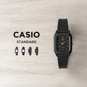 包拼邮日本代购 CASIO卡西欧方形简约男女防水手表中性小黑腕表