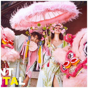 新款婚纱摄影道具伞影楼旅拍道具粉色羽毛伞中国风美人计拍照道具