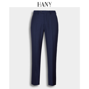 【断码清仓】HANY汉尼澳洲纯羊毛西裤男全羊毛男士蓝色西裤高级感