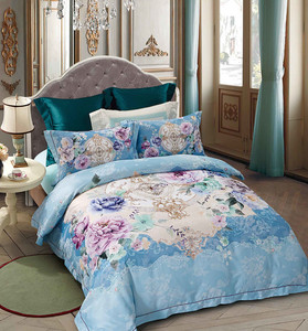柏琳柏林四件套纯棉提花贡缎北欧风格床上用品被套床单